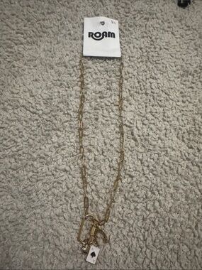 ROAM Gold Link Necklace with Mixed Charms